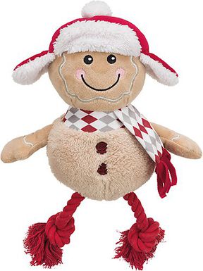 Trixie - Jouet Peluche Bonhomme en Pain d'Epices pour Chien - 34cm