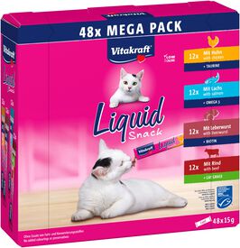 Vitakraft - Friandises Liquid Snack Megapack pour Chats - 48x15g