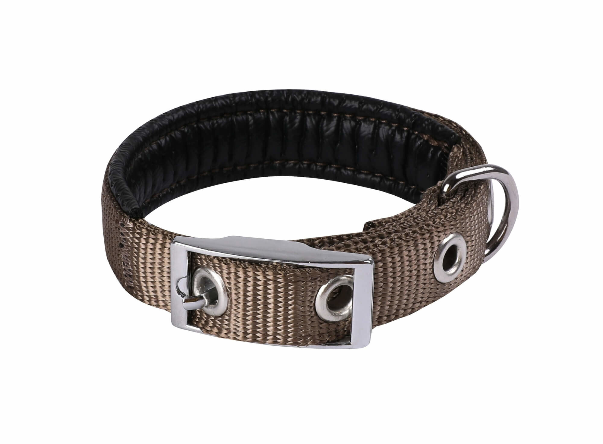 Animalis - Collier Basic Confort Taupe pour Chien - 15mm et 35cm Image num&eacute;ro 1