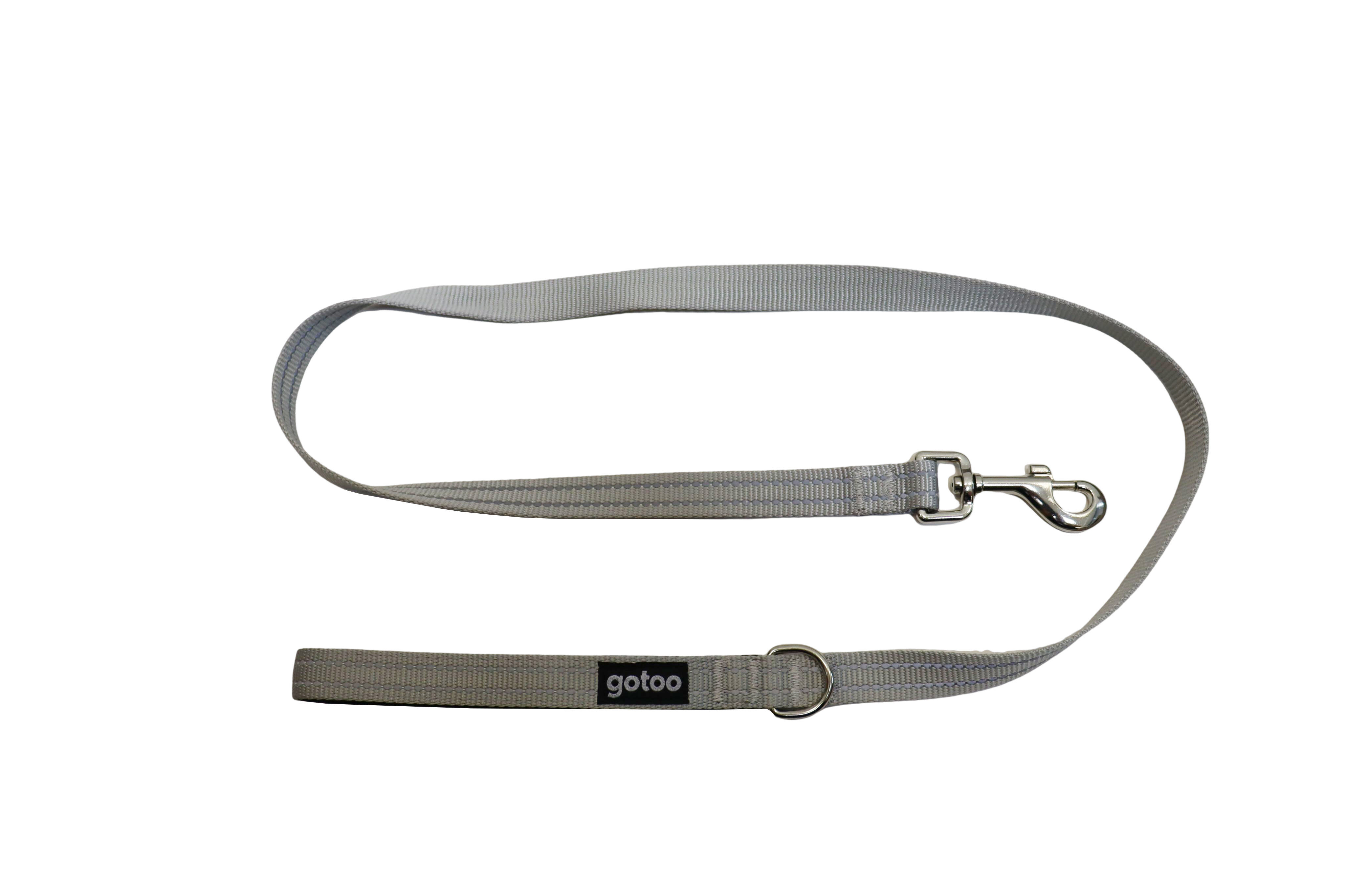 Gotoo - Laisse Essentials en Nylon Premium Gris pour Chien Image num&eacute;ro 1