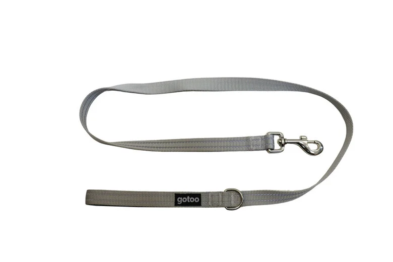 Gotoo - Laisse Essentials en Nylon Premium Gris pour Chien Image numéro 1 Gotoo - Laisse Essentials en Nylon Premium Gris pour Chien Image numéro 1
