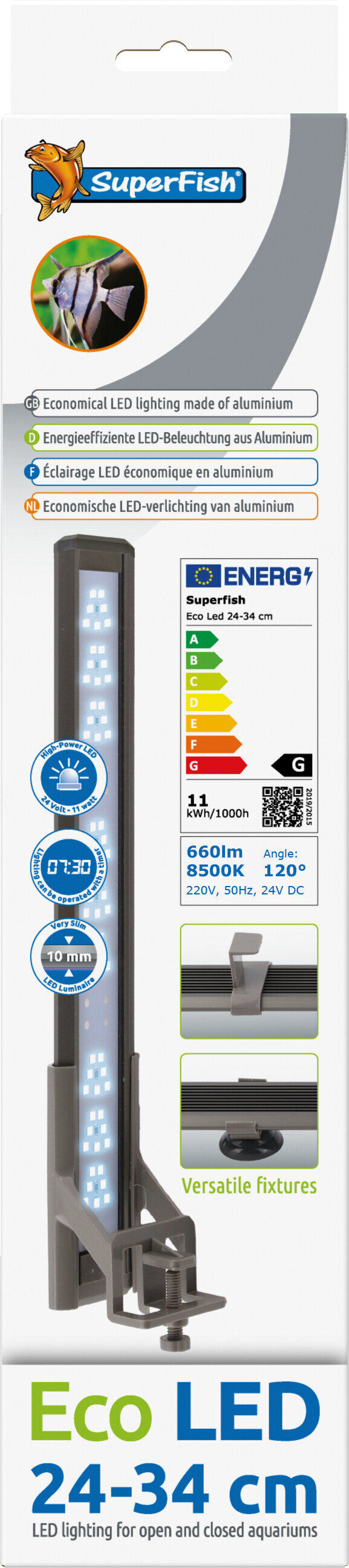 Superfish - Eclairage Rampe Eco LED pour Aquarium - 24/34cm/11W Image num&eacute;ro 3