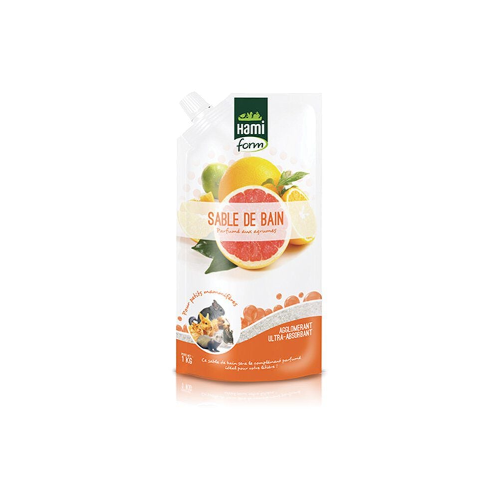 Hamiform - Sable de Bain Ultra Absorbant aux Agrumes pour Rongeur - 1Kg Image num&eacute;ro 1