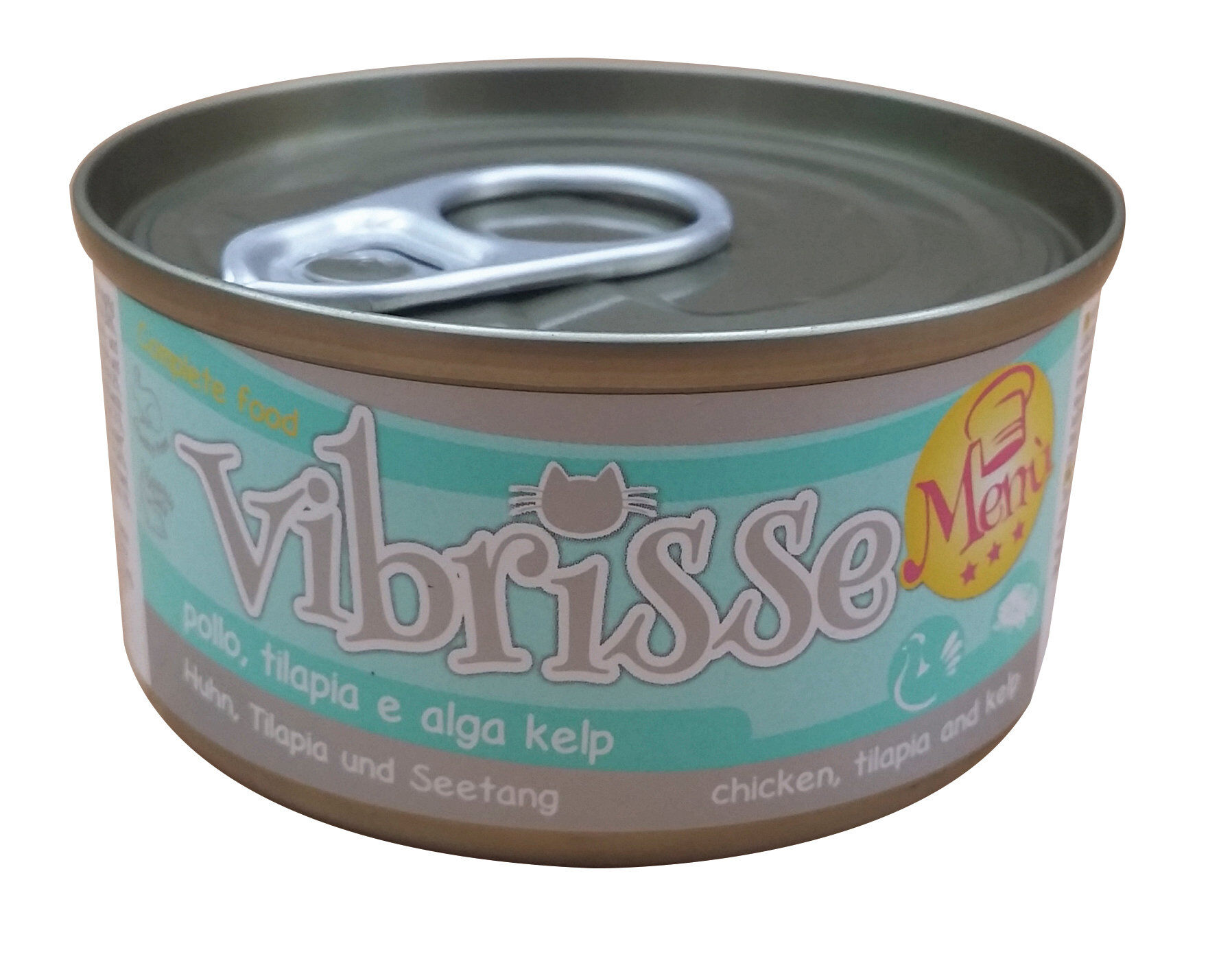 Vibrisse - P&acirc;t&eacute;e MENU POULET TILAPIA KELP pour chats - 70g Image num&eacute;ro 1