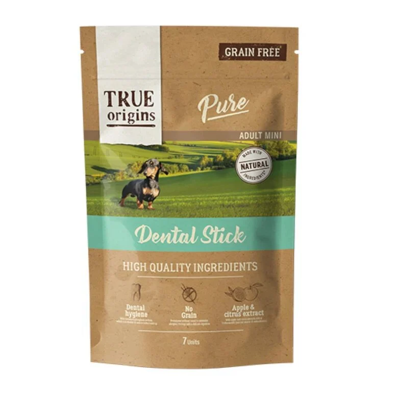 True Origins Pure - Sticks Dentaires Sans Céréales pour Petits Chiens - x7 Image numéro 1 True Origins Pure - Sticks Dentaires Sans Céréales pour Petits Chiens - x7 Image numéro 1