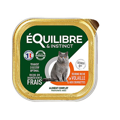 Equilibre & Instinct - Pâtée à la Volaille et Courgettes pour Chat Senior - 85g