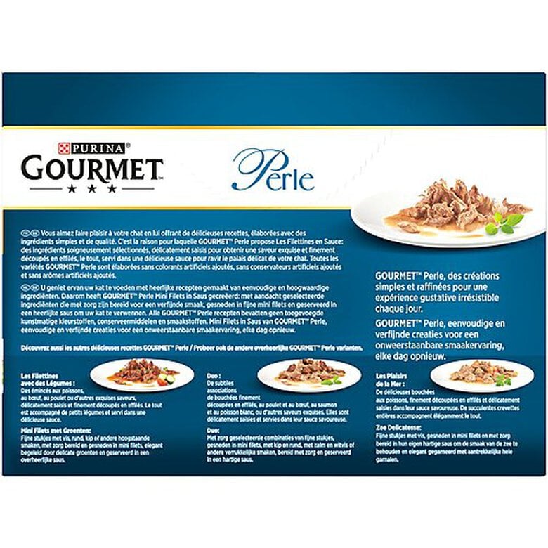 Gourmet - Sachets Perle Les Filettines avec Viandes et Poissons pour Chat - 12x85g image number null