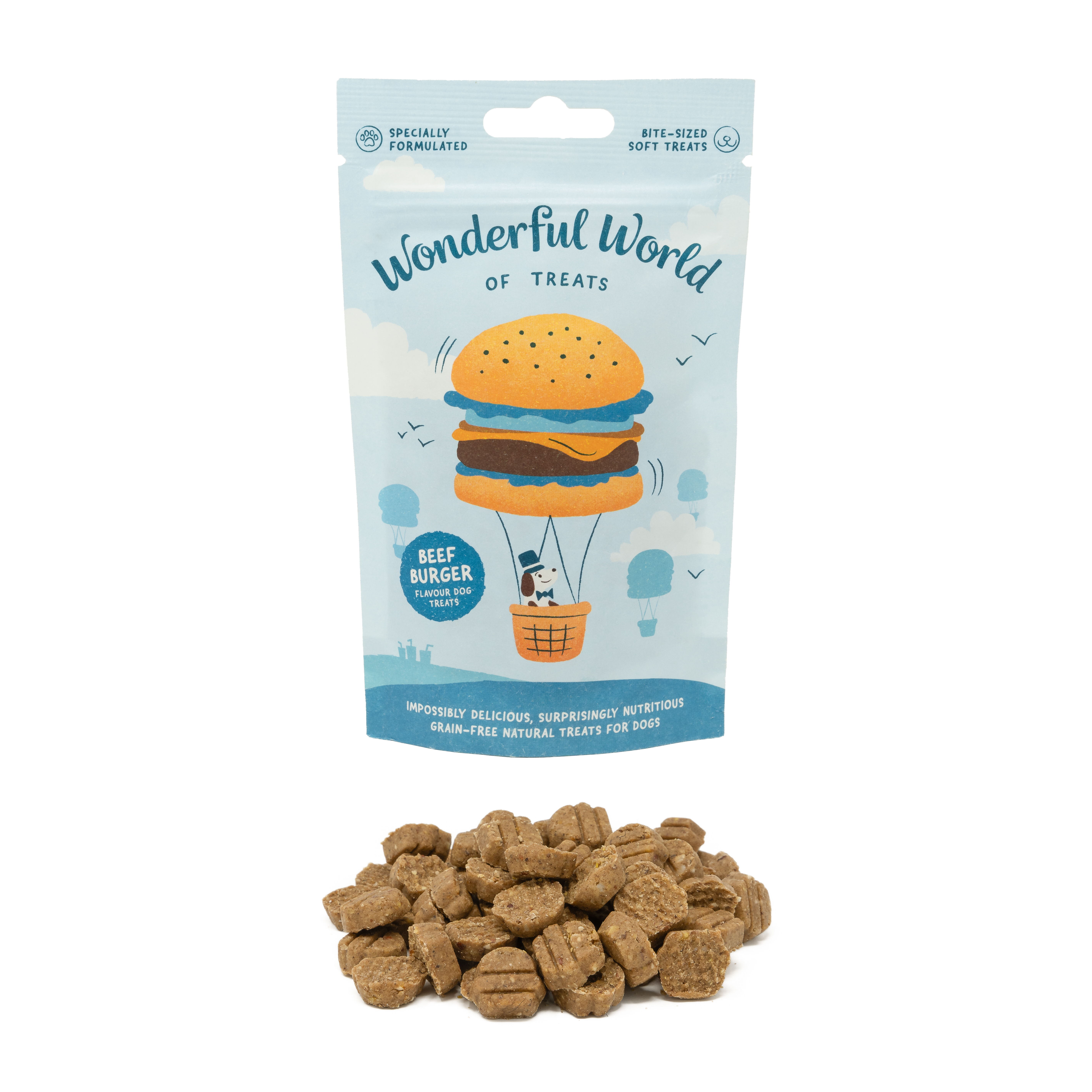 Wonderful World - Friandises Burger Boeuf pour Chiens - 50g Image num&eacute;ro 1