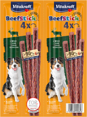 Vitakraft - Bâtonnets Beef Stick Gibier pour Chien - 4x12g