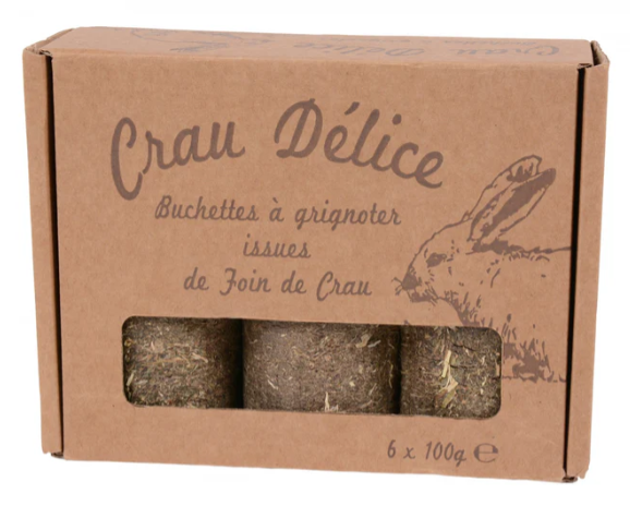 Mas de l'Aqueduc - Buchettes Foin Crau D&eacute;lices pour Rongeurs - 6x100g Image num&eacute;ro 1