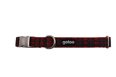 Gotoo - Collier en Tartan Rouge pour chien