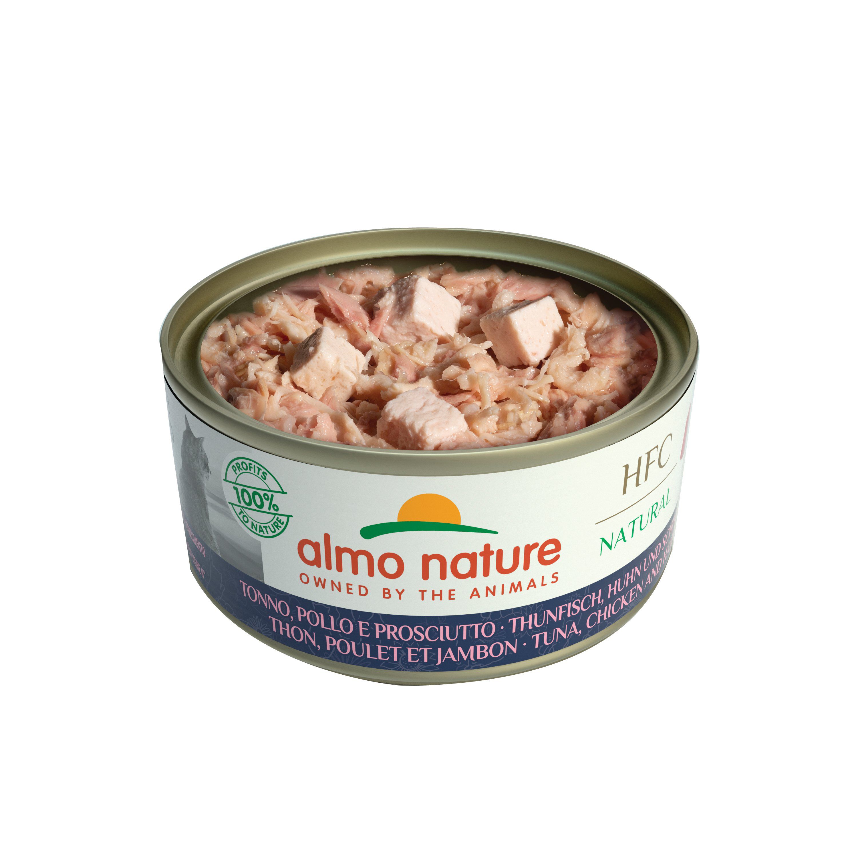 Almo Nature - P&acirc;t&eacute;e Hfc Natural Thon, Poulet Et Jambon - 150g Image num&eacute;ro 2