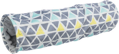 Trixie - Tunnel douillet Sunny en peluche  - 19x70 cm multicolore/gris