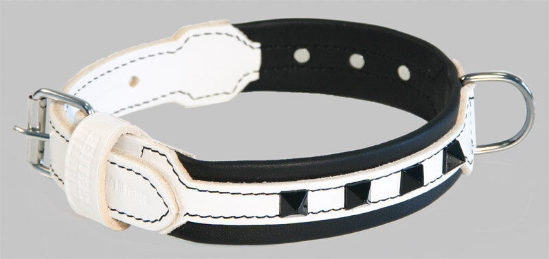 Martin Sellier - Collier Montana de 25/40cm pour Chien - Blanc Noir Image num&eacute;ro 1