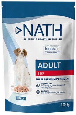 Nath - Pâtée Jelly Immune boost+ Boeuf pour Chiens - 100g