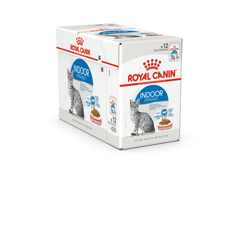 Royal Canin - Sachets Indoor en Sauce pour Chat - 12x85g Image numéro 1 Royal Canin - Sachets Indoor en Sauce pour Chat - 12x85g Image numéro 1