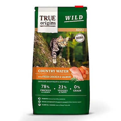True Origins Wild - Croquettes Poulet & Saumon pour Chats Adultes