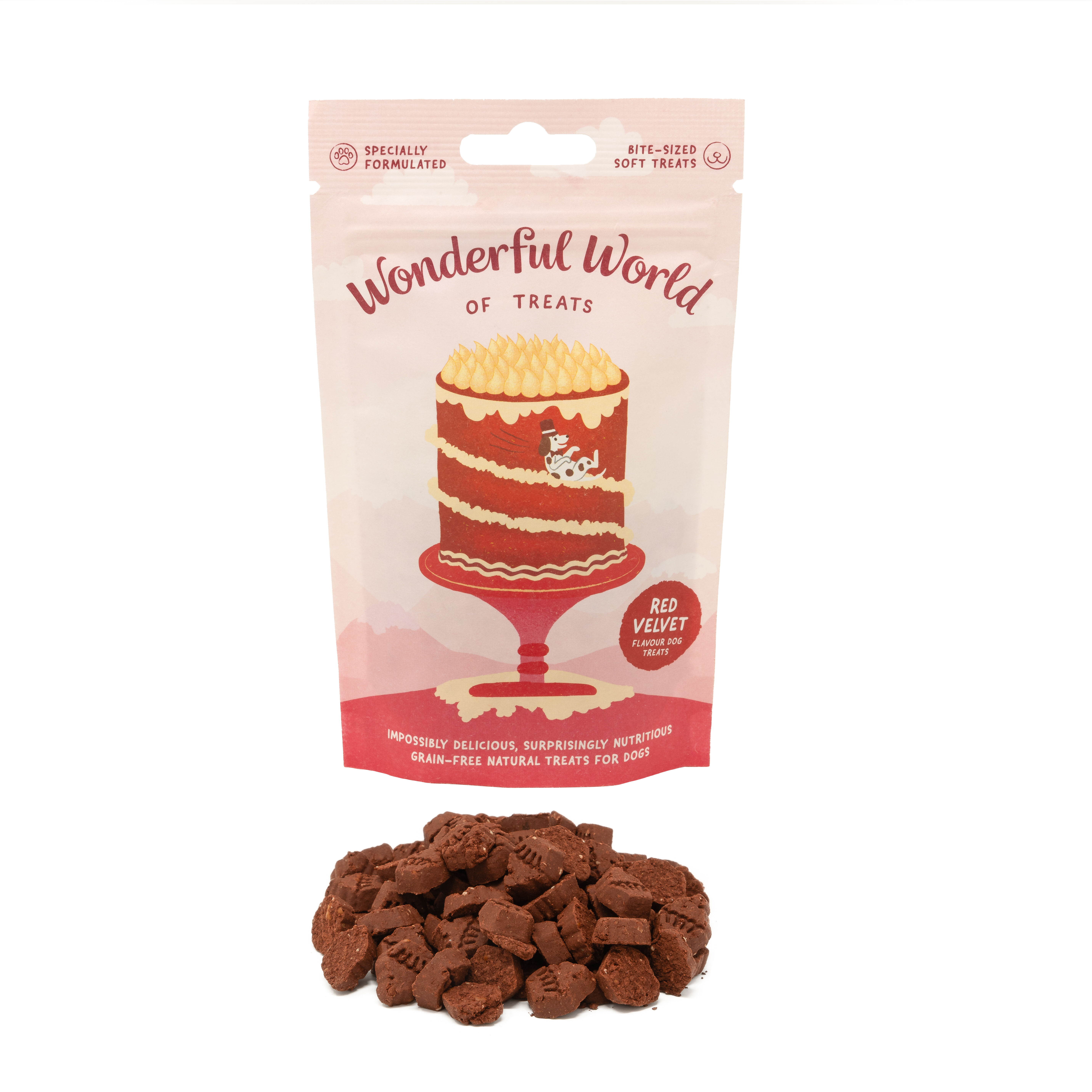 Wonderful World - Friandises G&acirc;teau &agrave; la Betterave pour Chiens - 50g Image num&eacute;ro 1