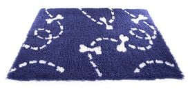 Martin Sellier - Tapis Plat Petbed Pointillé Bleu et Blanc pour Chien
