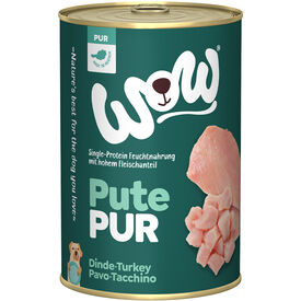 WOW - Repas Complet Naturel PUR Dinde pour Chiens - 400g