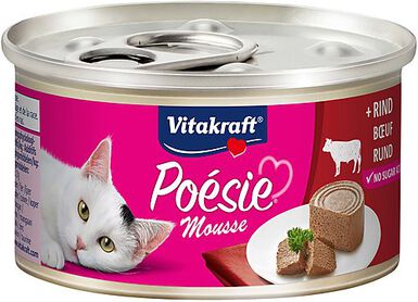 Vitakraft - Pâtée en Mousse Poésie au Bœuf pour Chats - 85g