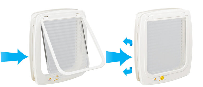 Ferplast - Chatière Swing 7 Set Magnétique en Plastique - Blanche Image numéro 2 Ferplast - Chatière Swing 7 Set Magnétique en Plastique - Blanche Image numéro 2