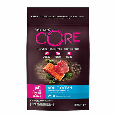 Wellness CORE - Croquettes Océan Saumon et Thon pour Chien de Petite Race - 5Kg