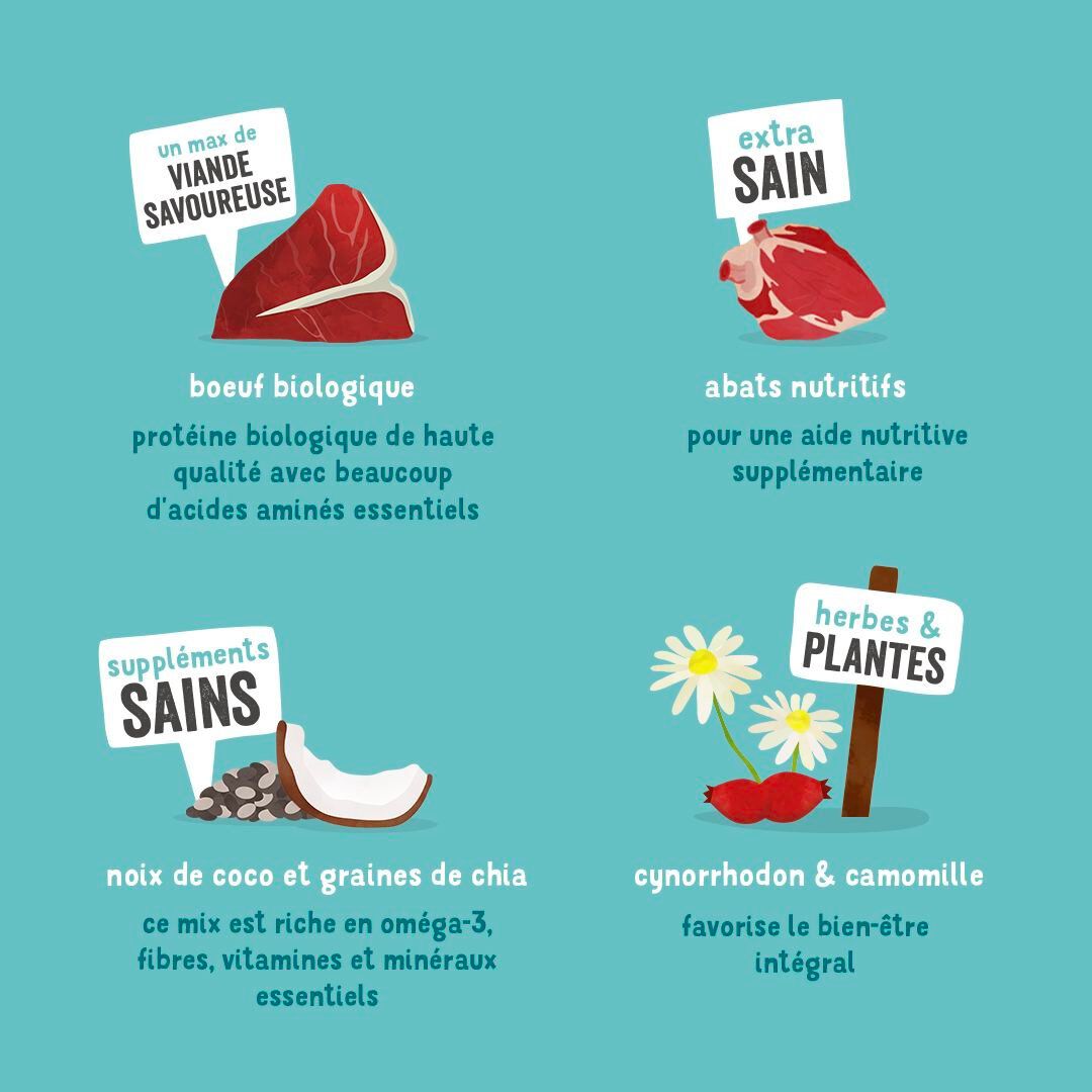 Edgard & Cooper - Barquette BIO au B&oelig;uf avec Noix de Coco et Chia pour Chien - 100g Image num&eacute;ro 4