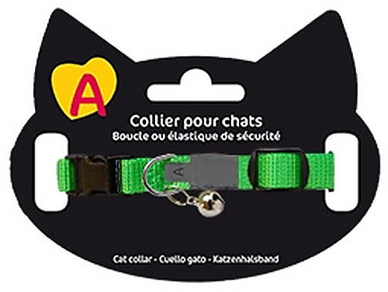 Animalis - Collier Basic pour Chat - Vert image number null