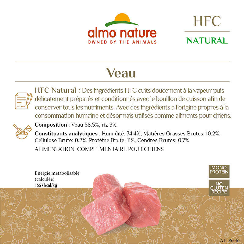 Almo Nature - P&acirc;t&eacute;e Hfc Veau - 95g Image num&eacute;ro 2