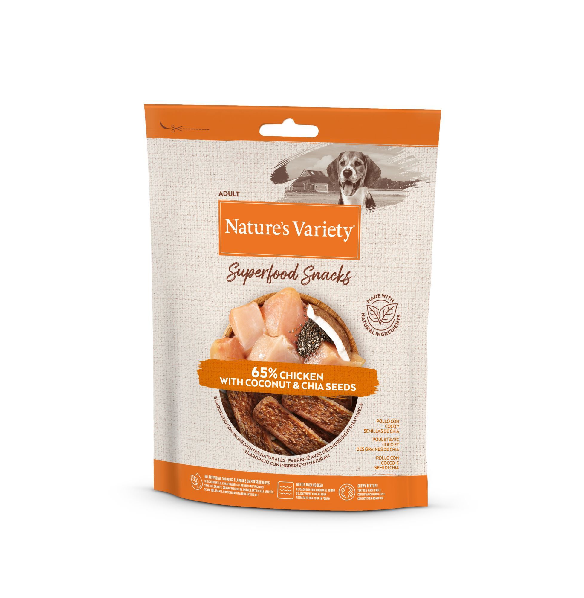 Nature's Variety - Barres &agrave; M&acirc;cher Superfood Snacks au Poulet pour Chien - 85g Image num&eacute;ro 1