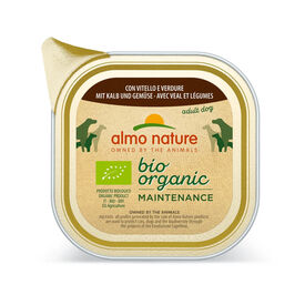 Almo Nature - Pâtée en Barquette Daily Menu Bio au Veau et Légumes pour Chien