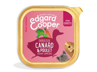 Edgard & Cooper - Barquette au Canard et Poulet pour Chiot