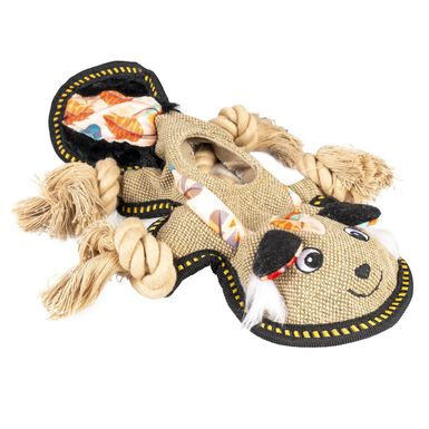 Duvoplus - Jouet Canvas Moufette Brun pour Chiens - 34x23x5cm