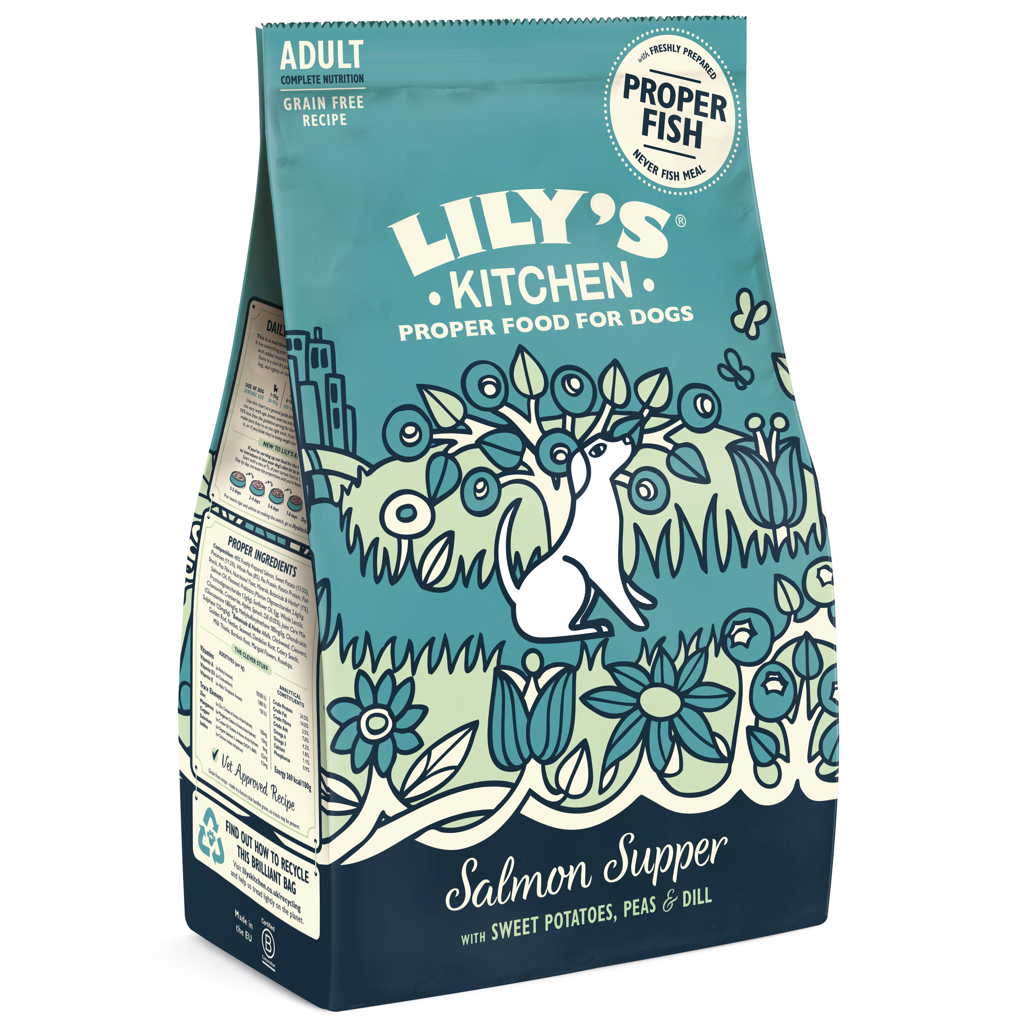 Lily's Kitchen - Croquettes sans C&eacute;r&eacute;ales Saumon et Patates Douces pour Chien Adulte - 2,5Kg Image num&eacute;ro 3