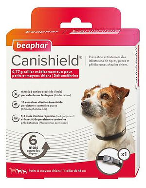 Canishield - Collier Anti-puces Tiques pour Petit et Moyen Chien - x1