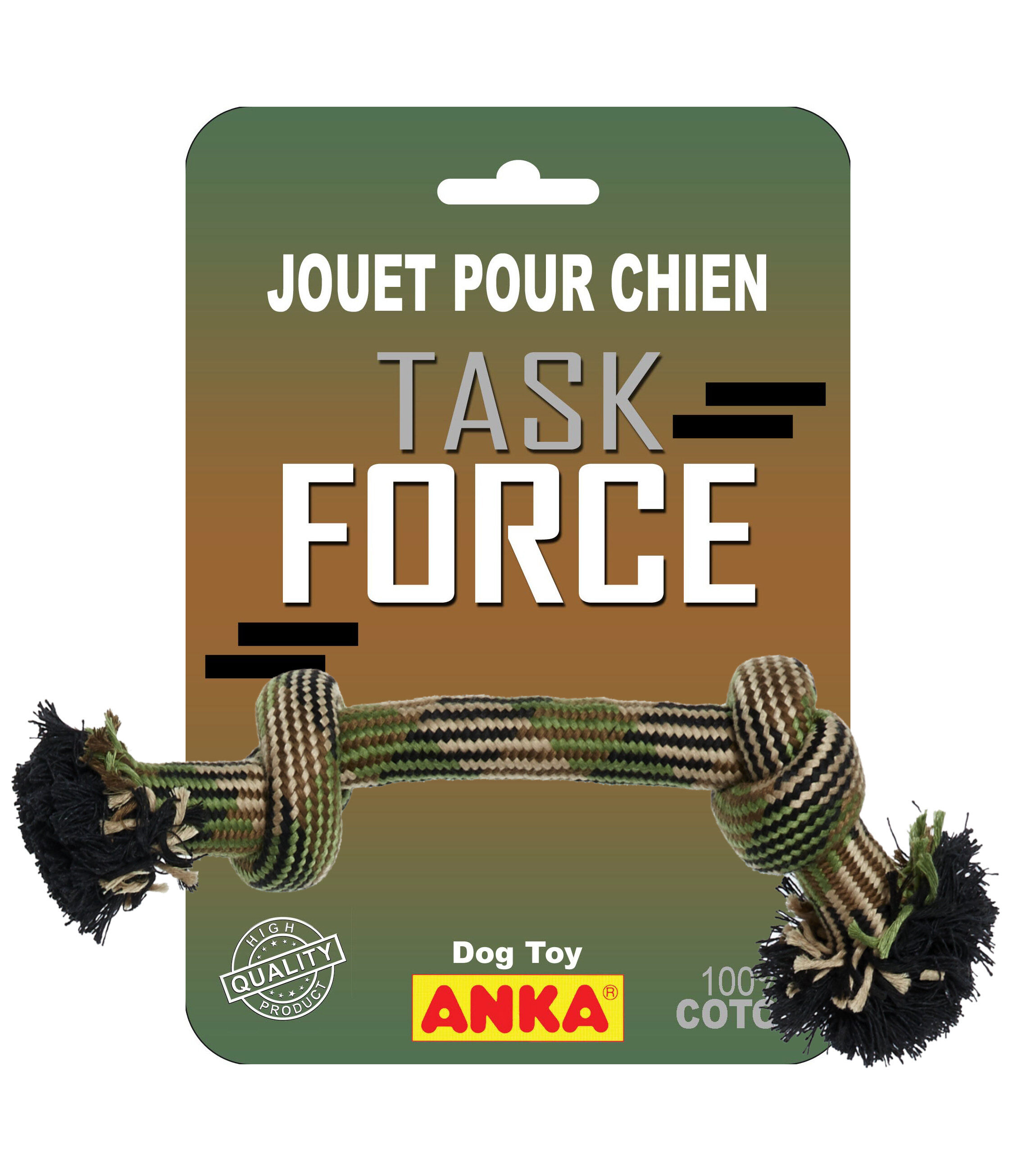 Anka - Jouet Corde 2 N&oelig;uds TASK FORCE pour Moyen Chien - M Image num&eacute;ro 1