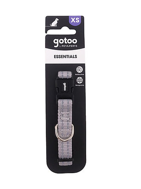 Gotoo - Collier Essentials en Nylon Premium Gris pour Chien - XS Image numéro 7 Gotoo - Collier Essentials en Nylon Premium Gris pour Chien - XS Image numéro 7