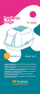 Ferplast - Sachets Hygiéniques pour Maison de Toilette Moderna Bella et Prima - x12
