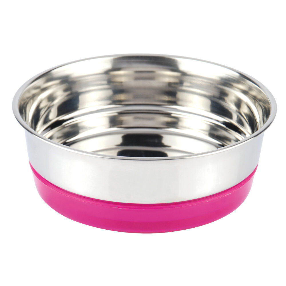 Croci - Bol En Acier Fluo Fuschia pour Chats - 470ml Image num&eacute;ro 2