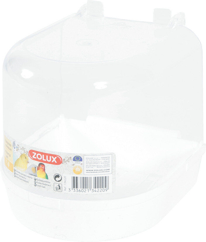 Zolux - Baignoire Ext&eacute;rieure &agrave; Fond Blanc pour Oiseaux Image num&eacute;ro 2