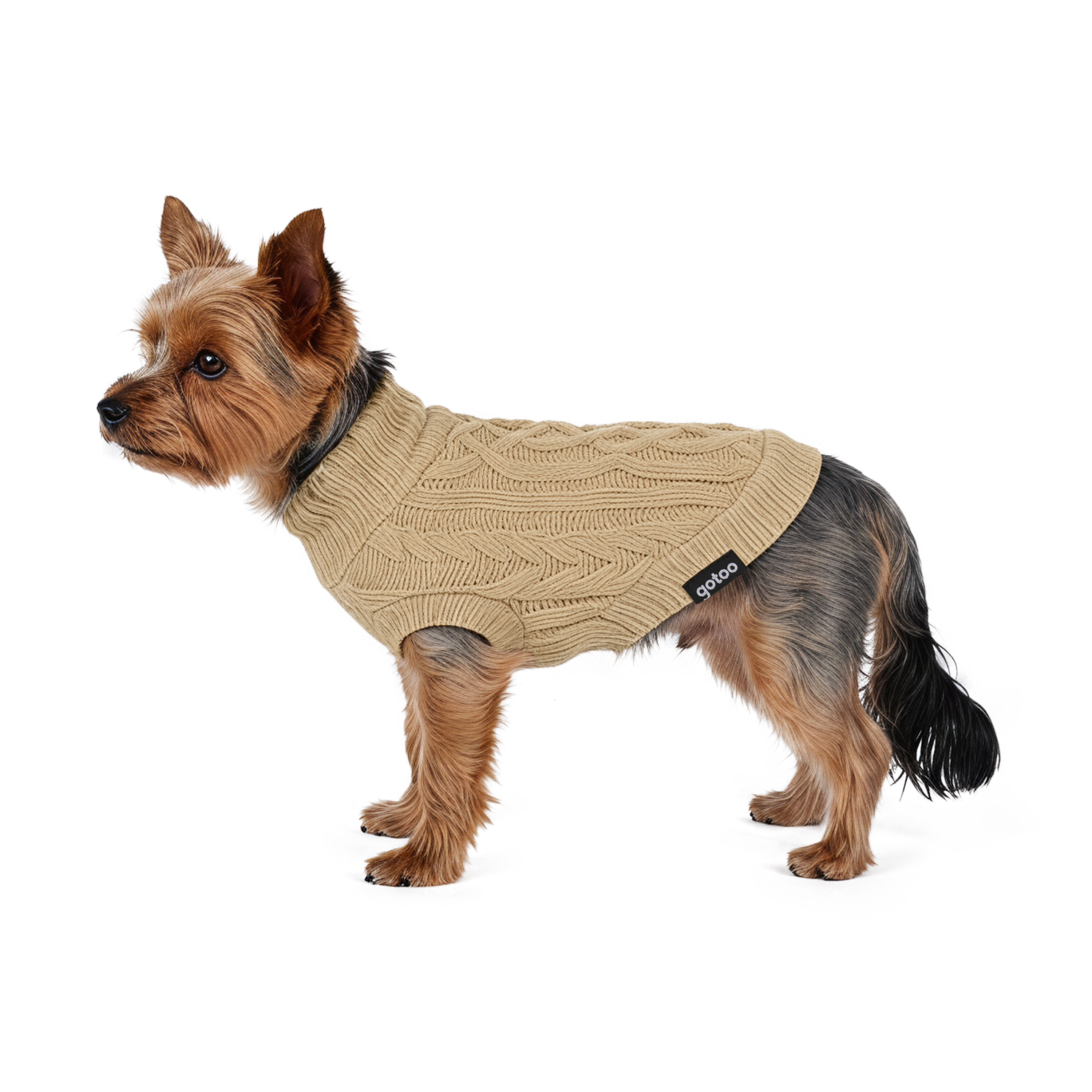 Gotoo - Pull Torsades Beige pour Chiens - 20cm Image num&eacute;ro 11