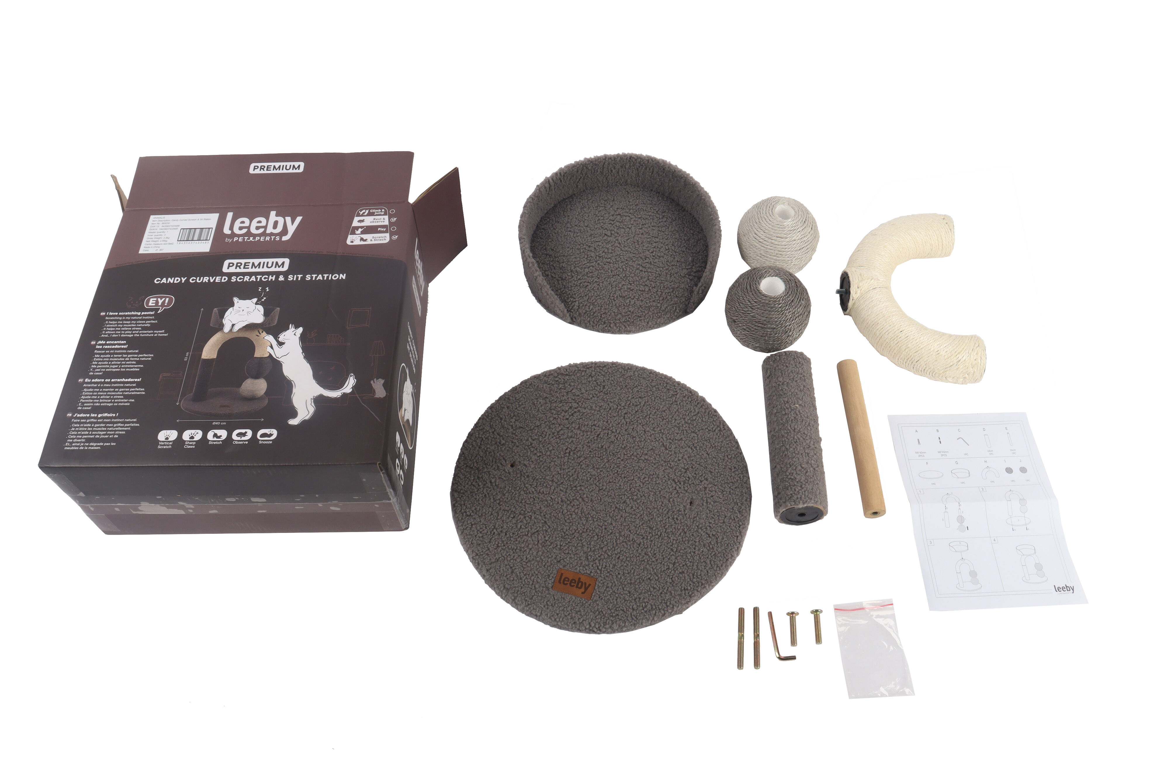 Leeby - Griffoir Courbe Premium pour Chats - 53cm Image num&eacute;ro 7