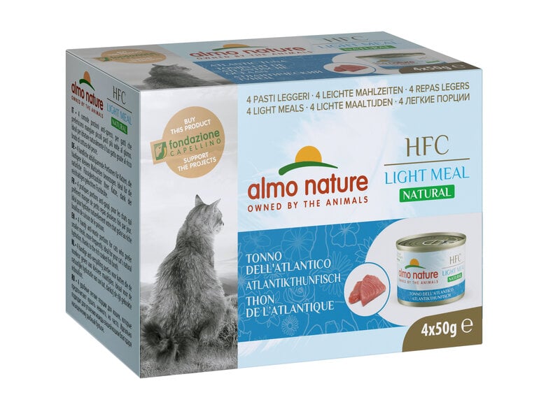 Almo Nature - Boîtes Patée Light Meal au Thon de l'Atlantique pour Chat - 4x50g Image numéro 1 Almo Nature - Boîtes Patée Light Meal au Thon de l'Atlantique pour Chat - 4x50g Image numéro 1