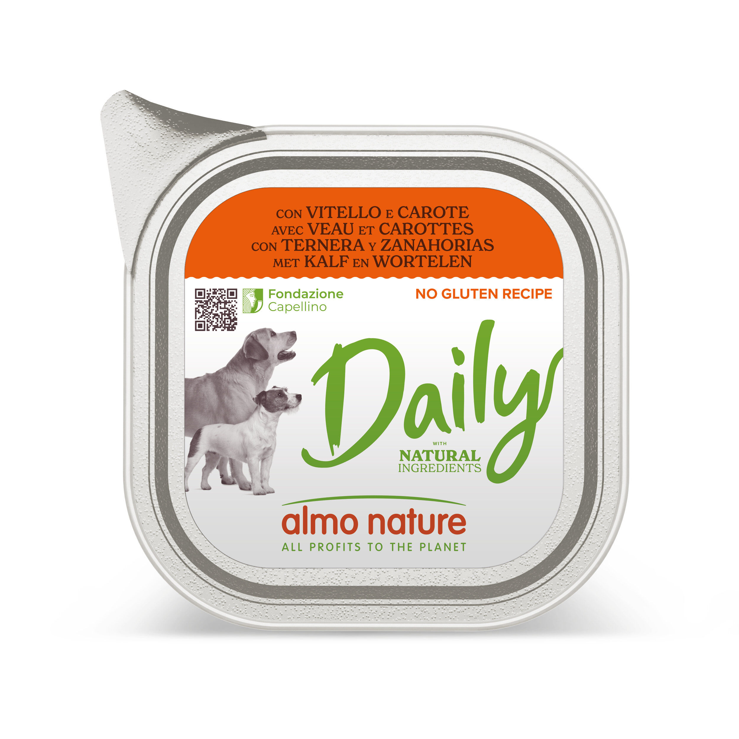 Almo Nature - P&acirc;t&eacute;e Daily Nogluten Veau Et Carottes - 100g Image num&eacute;ro 1