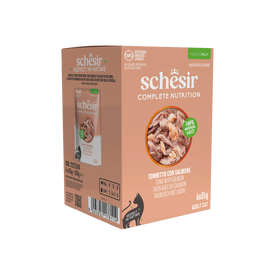 Schesir - Sachets Humides Thon et Saumon en Gel&eacute;e pour Chats - 6x85g