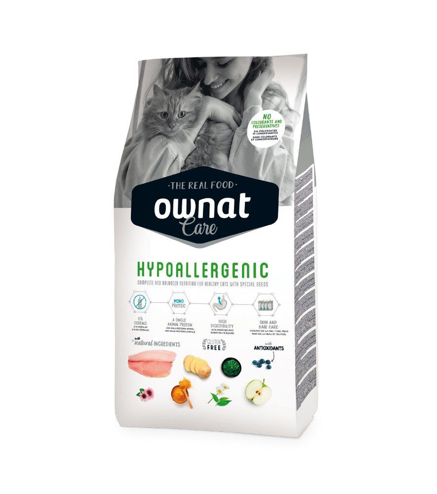 Ownat - Croquettes Care Hypoallergenic pour Chats - 3Kg Image num&eacute;ro 1