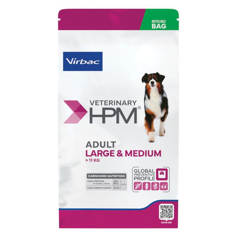 Virbac - Croquettes Veterinary HPM Adult Large & Medium Dog pour Chiens - 3Kg Image num&eacute;ro 1