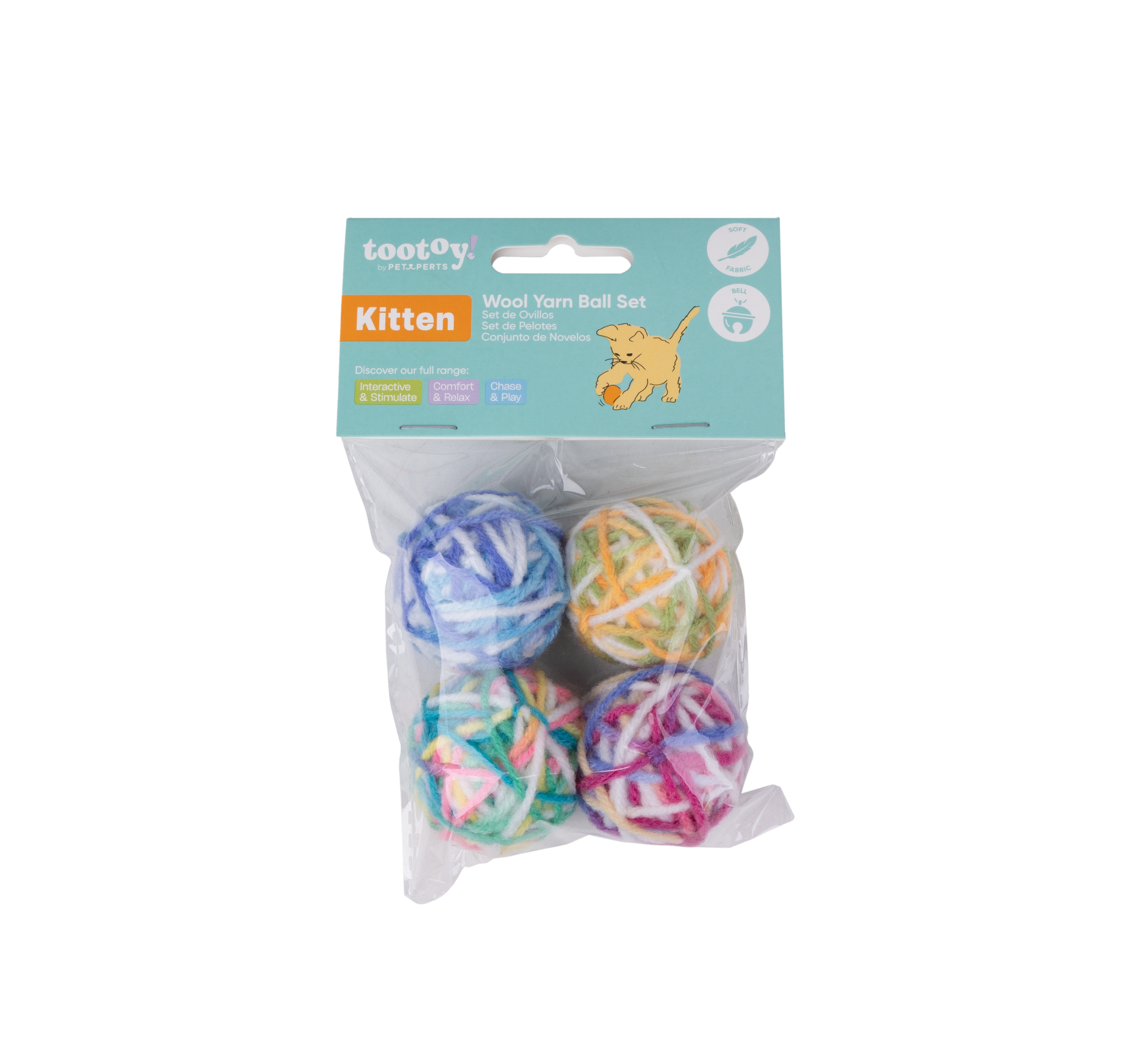 Tootoy! - Lot de Balles en Laine pour Chaton - x4 Image num&eacute;ro 1