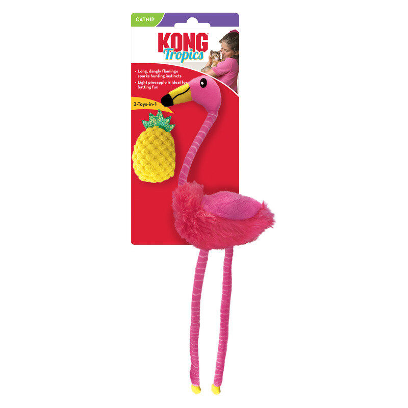 KONG - Jouet Tropics Flamant Rose pour Chats - 29cm Image num&eacute;ro 1